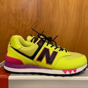 New Balance Women’s 574s Encap - Lime & Black